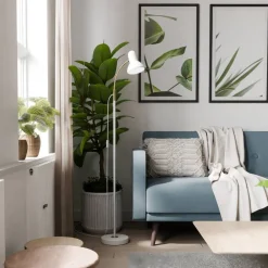 Online Sessak lattiavalaisin Royal valkoinen/messinki