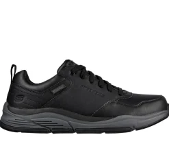 Discount Skechers kävelykengät Mens Relaxed Fit Benago-Waterproof BKG BKGY Black grey