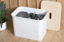 Collect lajitteluastiasetti vanerikannella 76 L valkoinen*Smartstore Sale