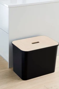 Outlet Smartstore Collect lajitteluastia vanerikannella 76 L musta