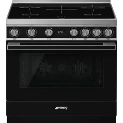 induktioliesi monitoimiuunilla CPF9IPBL Portofino musta*Smeg Best