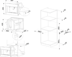 kahvikone CMS4303X integroitava teräs*Smeg