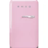Best Smeg retrojääkaappi FAB5LPK5 73 cm, vaaleanpunainen, vasen