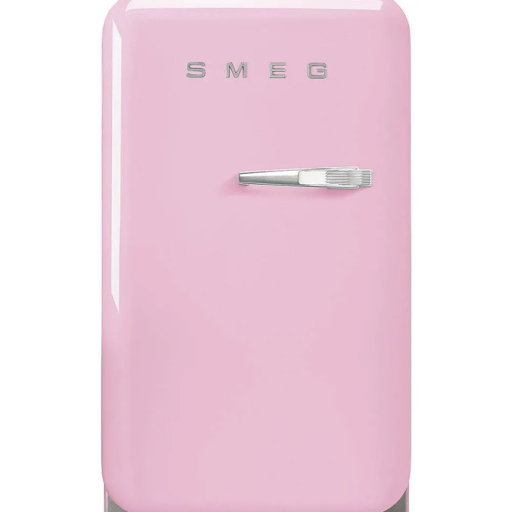 Best Smeg retrojääkaappi FAB5LPK5 73 cm, vaaleanpunainen, vasen