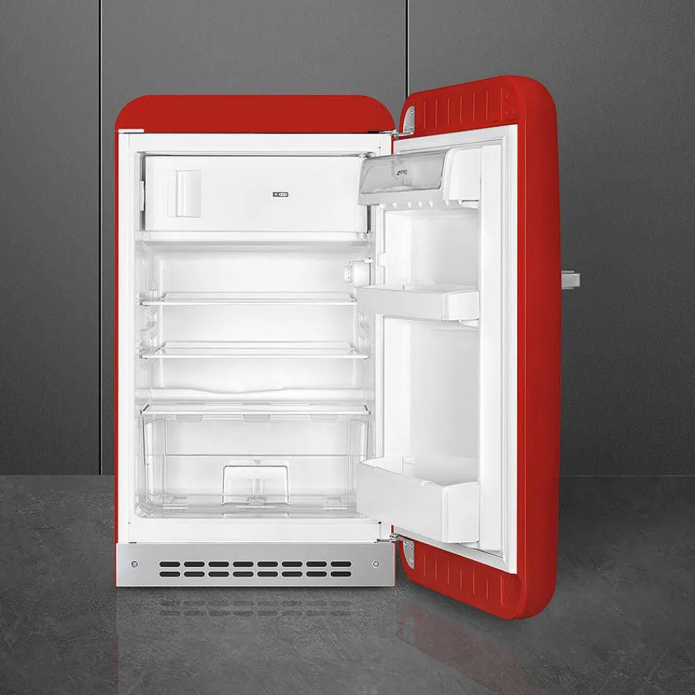 Outlet Smeg retrojääkaappi FAB10RRD5, punainen, oikea
