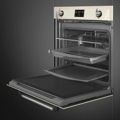 SOP6902S2PP 60cm yhdistelmähöyryuuni Viktoria, kerma*Smeg Best