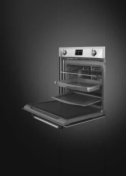 SOP6902S2PX 60cm yhdistelmähöyryuuni Viktoria, teräs*Smeg Outlet