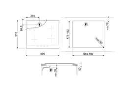Clearance Smeg Victoria induktiotaso 60 cm SI964NM musta