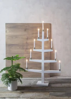 New Star Trading 9-haarainen kynttelikkö Tall valkoinen