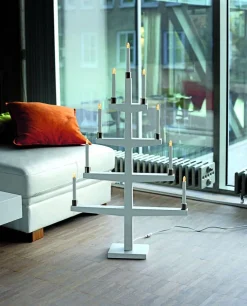 New Star Trading 9-haarainen kynttelikkö Tall valkoinen