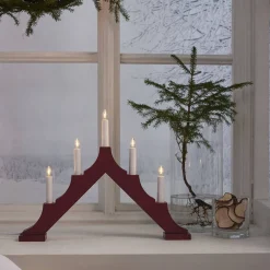 kynttelikkö Alma 5 l punainen*Star Trading Outlet