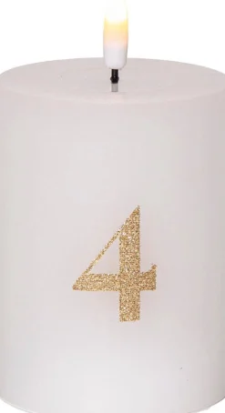 Hot Star Trading LED-kynttilä Flamme Advent valkoinen 4 kpl