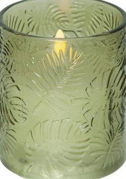 LED-kynttilä Flamme Leaf 10 cm vihreä*Star Trading Sale
