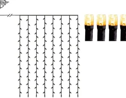 valoverho Golden Warm White 120 LED musta 1,3x2*Star Trading Discount