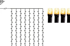 valoverho Golden Warm White 80 LED musta 1,3x1,*Star Trading