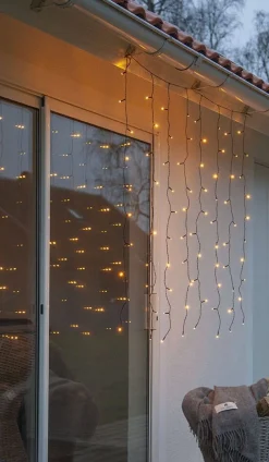 valoverho Golden Warm White 80 LED musta 1,3x1,*Star Trading