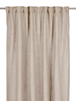 verhot Julie 145x280 cm pellava/valkoinen 2 kpl*Svanefors Best