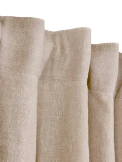 verhot Julie 145x280 cm pellava/valkoinen 2 kpl*Svanefors Best