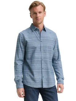 Sale Tom Tailor paita 1047327 38490 Teal blue varied cross stripe