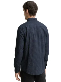 Clearance Tom Tailor paita 1048444 Slim fit 38970 Navy mini spike design