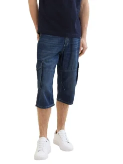 Discount Tom Tailor shortsit 1041427 10119 Used mid stone blue denim