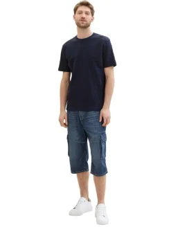 Discount Tom Tailor shortsit 1041427 10119 Used mid stone blue denim