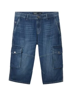 Discount Tom Tailor shortsit 1041427 10119 Used mid stone blue denim