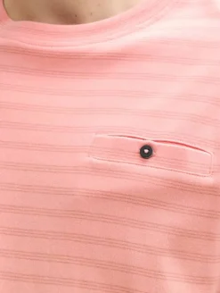 New Tom Tailor t-paita 1045694 37409 Hazy rose tonal fine stripe