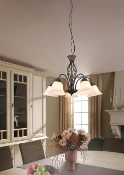 Online Trio Lighting kattokruunu Rustica 5-os E27 rustiikki