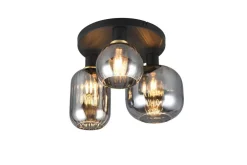 Online Trio Lighting kattovalaisin Diva 3-os E27 mattamusta/kromatt