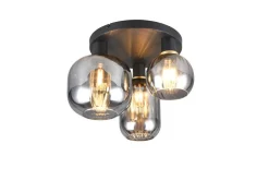 Online Trio Lighting kattovalaisin Diva 3-os E27 mattamusta/kromatt