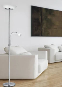 Sale Trio Lighting lattiavalaisin Gerry E27+E14 harjattu teräs