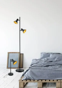 lattiavalaisin Nina 2xE14 musta*Trio Lighting Hot