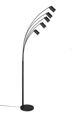 Best Trio Lighting lattiavalaisin Marley 5-os GU10 mattamusta