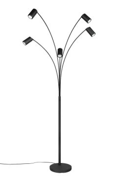 Best Trio Lighting lattiavalaisin Marley 5-os GU10 mattamusta