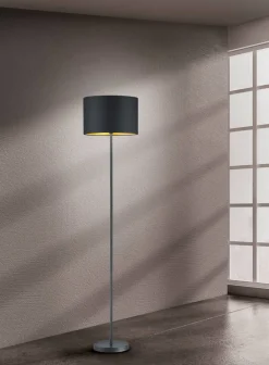 Trio Lighting lattiavalaisin Hostel E27 mattamusta/kulta