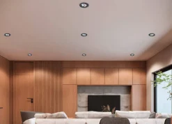 LED alasvalo Pamir mattamusta pyöreä*Trio Lighting