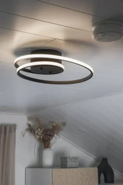 Online Trio Lighting LED kattovalaisin Zibella mattamusta SCANDI