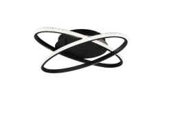 LED kattovalaisin Lane mattamusta/kristalliefe*Trio Lighting Hot