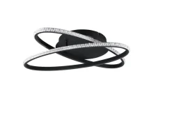 LED kattovalaisin Lane mattamusta/kristalliefe*Trio Lighting Hot