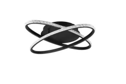 LED kattovalaisin Lane mattamusta/kristalliefe*Trio Lighting Hot