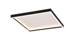 Best Trio Lighting LED kattovalaisin Rotonda neliö mattamusta