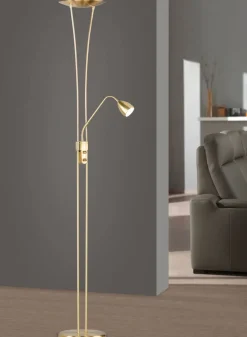 LED lattiavalaisin Arizona uplighter messinki*Trio Lighting Online