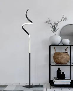 Best Trio Lighting LED lattiavalaisin Course mattamusta