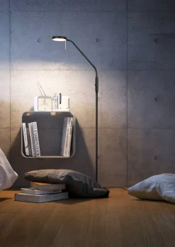 LED lattiavalaisin Monza mattamusta*Trio Lighting Outlet