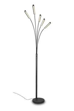 LED lattiavalaisin Reed mattamusta*Trio Lighting Online