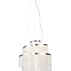 Trio Lighting LED riippuvalaisin Pomp 38 cm kromi/kirkas