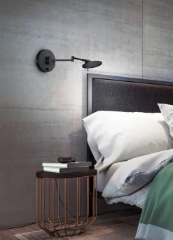 Discount Trio Lighting LED seinävalaisin Kazan mattamusta