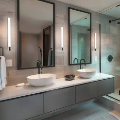 Clearance Trio Lighting LED seinävalaisin Piera H2O 80 cm kromi