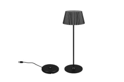 New Trio Lighting LED ulkopöytävalaisin Suarez mattamusta ladatt